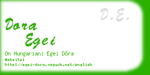 dora egei business card